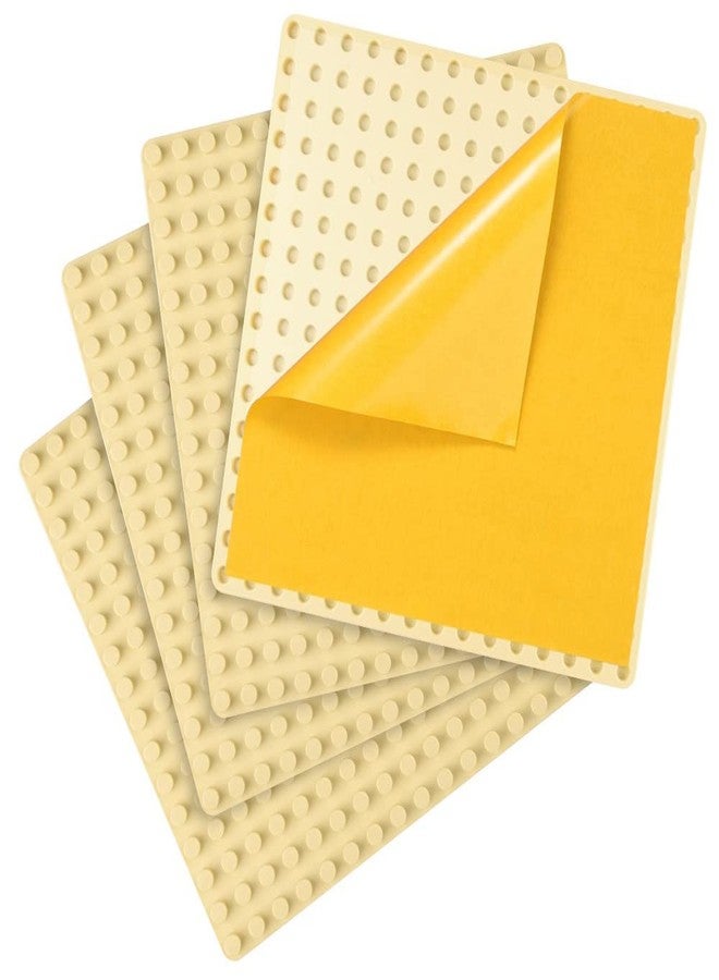 MIMAX Self-Adhesive Baseplates Compatible with DUPLO, Peel-and-Stick Baseplate for DIY Play Table or Wall - 4 Pack (10" x 10") (Beige) - Image 1